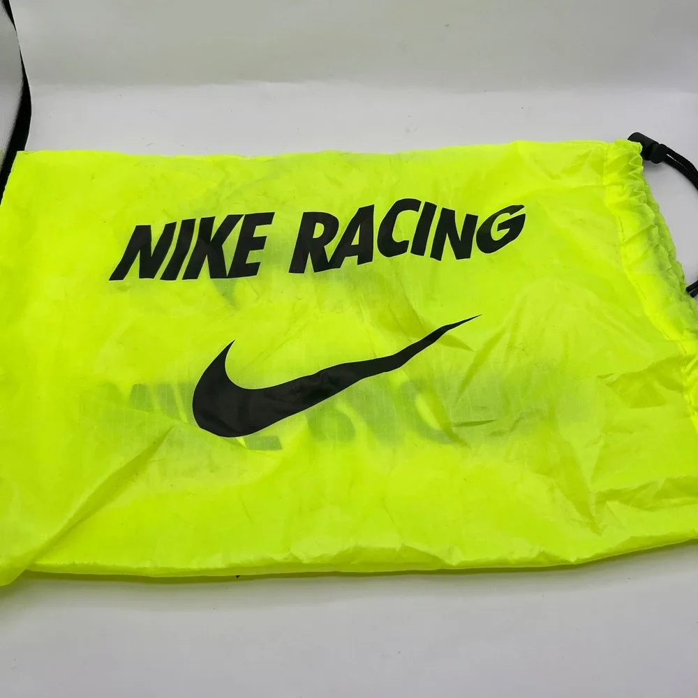 Nike Racing Drawstring Bag Volt Neon Yellow Ripstop Cinch Sack Shoe track bag